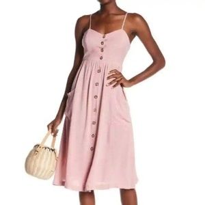 Good Luck Gem Women's Pink Button Jumper Dress Size Medium